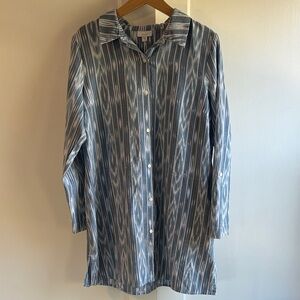 J. Jill Blue and White Tunic Top